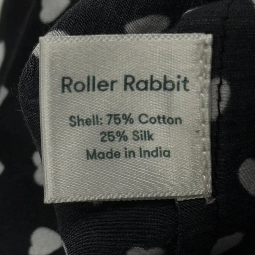 Roller Rabbit x Lele Sadoughi Black‎ Heart Pajamas PJ Set Womens XL NWT Shorts